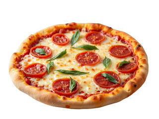 pizza on white background