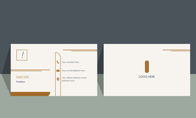 Clean professional business card template, visiting card, business card template.
