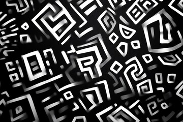Abstract Geometric Shapes in Black and White