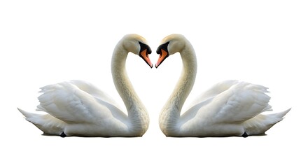  Pair Swans With Curved