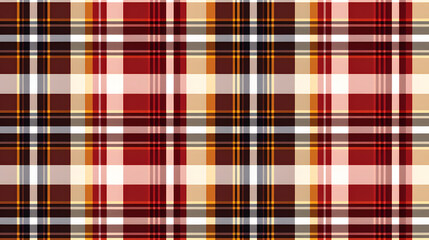 Professional Seamless Tartan Pattern Vector Cartoon Illustration for Design Projects