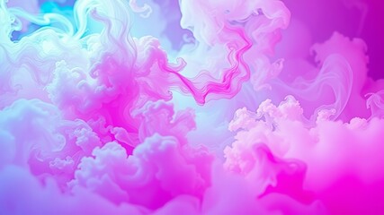 Abstract swirling pink and blue paint or ink creating a dreamy vibrant cloud-like texture perfect for backgrounds.