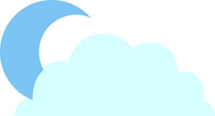 cloud and moon icon