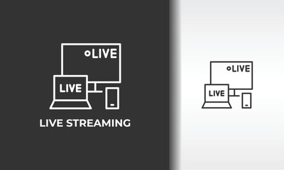Live Streaming Vector, Icon Or Logo Sign Isolated Symbol Illustration