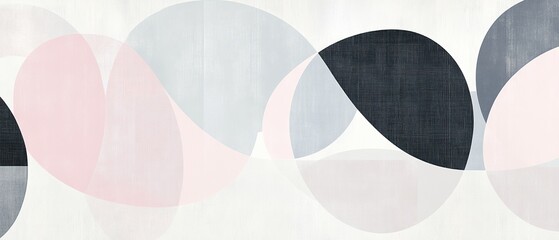 Abstract Circles in Pastel and Dark Tones