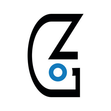 Abstract letter gz logo design.	