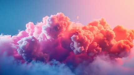Vibrant, surreal cloud formations in pastel hues