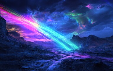 Fototapeta premium Cosmic Rainbow Canyon