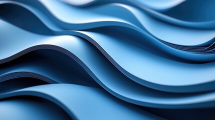Obraz premium Abstract Blue Waves Flowing Smoothly Across a Textured Surface