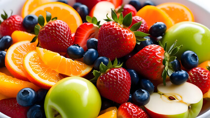 Obraz premium Vibrant Fruit Salad Close-Up