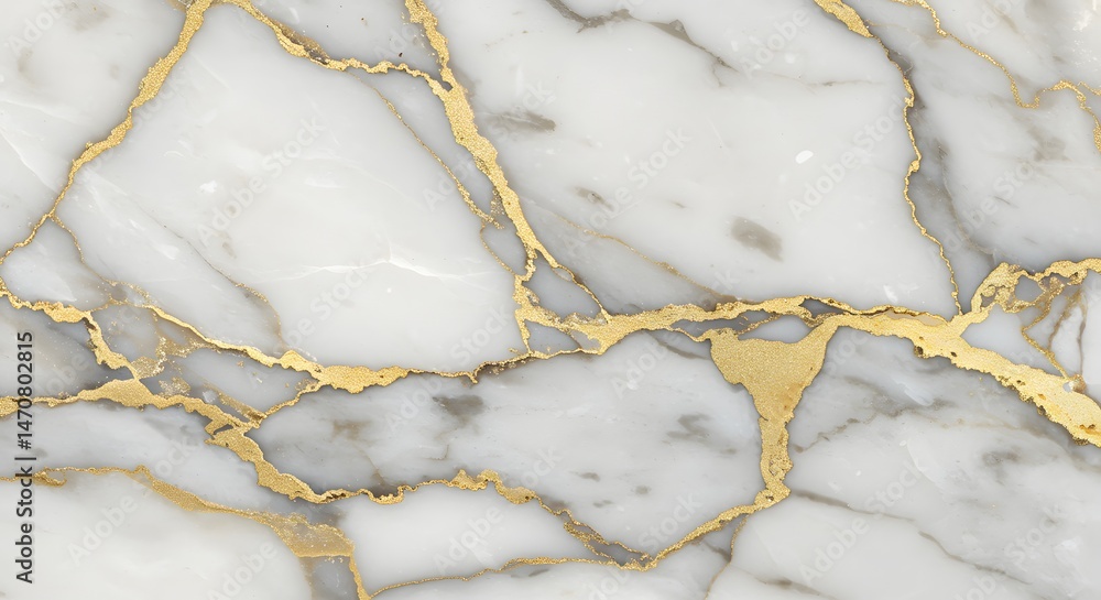 Poster luxurious marble texture featuring delicate golden veins, creating a timeless, elegant backdrop for 