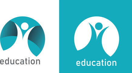 creative people logo education theme
