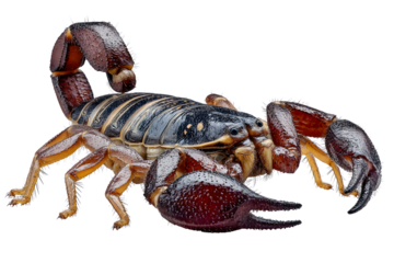 Striped Scorpion detailed macro photography of arachnid insect closeup wildlife nature a