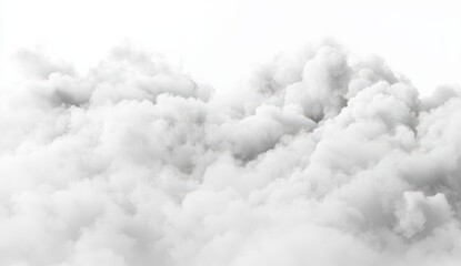Dense white clouds of smoke or vapor