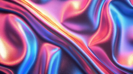 Obraz premium wrinkled spectrum holographic metallic Photography background