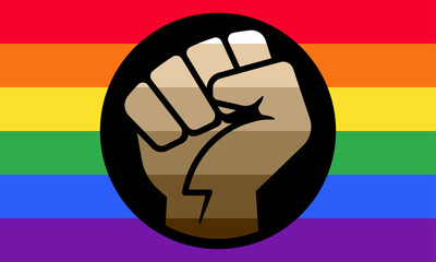 Pride flag of queer people of color