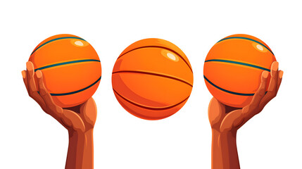 Professional basketball player with hand holding ball during a recreational game