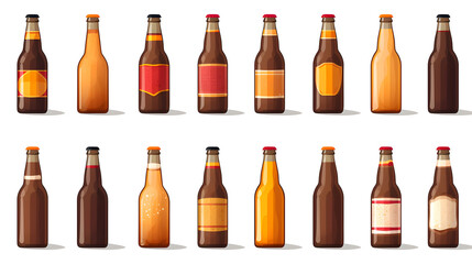 High-Quality Beer Bottle Vector Illustration with Label for Professional Design Projects