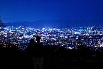 【夜景100選】京都府、将軍塚より眺める京都市街の夜景