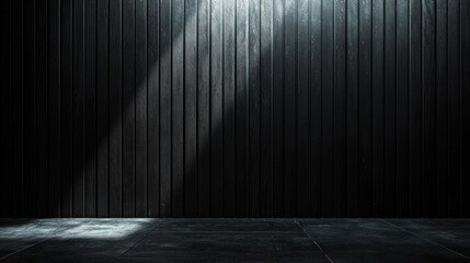 Dark Wooden Wall With Subtle Light Streaming In From Above