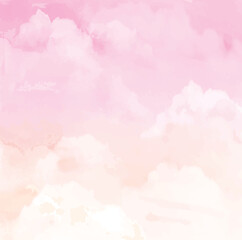 Watercolor Hand painted pastel sky background