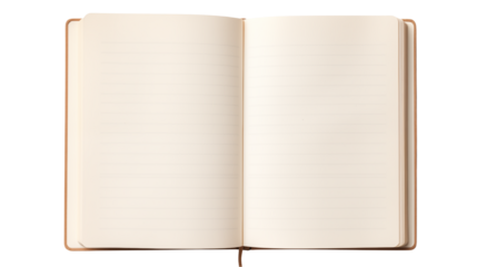 Open Notebook with Lined Pages Ready for Notes Ideas Journaling Writing