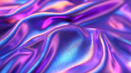 Obraz premium wrinkled purple tint holographic metallic Photography background