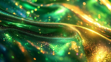 polished green hue holographic metallic Photography background