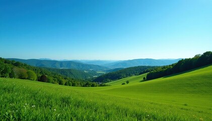 Fototapeta premium Pennsylvania's clear blue sky, expansive and serene , weather, sunlight