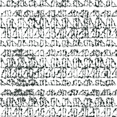 Noisy dense texture with distortions in the form of line shapes.