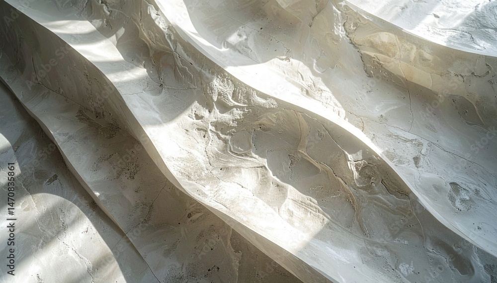 Poster abstract concrete waves with light and shadow architectural texture