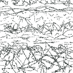 A noisy mixed texture with intersecting stripes or wires.