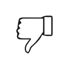 Dislike icon. vector line icon for your website, mobile, presentation, and logo design. thumbs down icons. vector illustration eps 10.