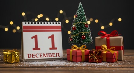 December 11 with Christmas Tree and Gifts