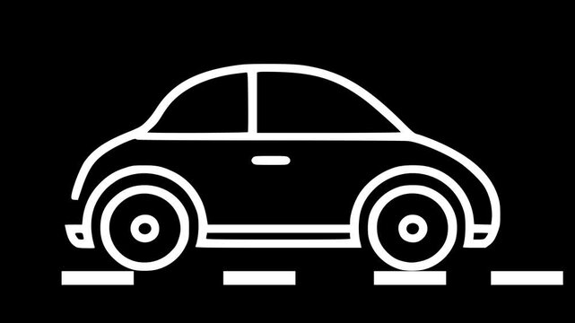 Car Icon Animation &ndash; Looping Vehicle Motion Vector