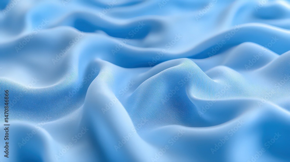 Poster light blue fabric with abstract pattern