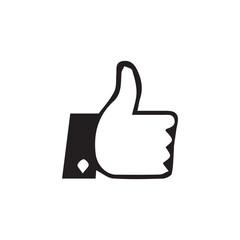 Thumb up and like love, meaning good button vector. For web and application. Illustration isolated on white background. vector illustration eps 10.