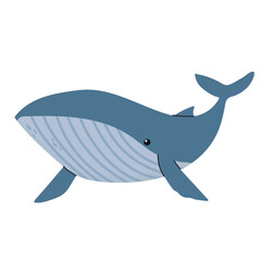 Blue whale icon clipart avatar logotype isolated illustration