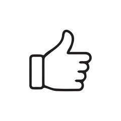 Thumb up and like love, meaning good button vector. For web and application. Illustration isolated on white background. vector illustration eps 10.