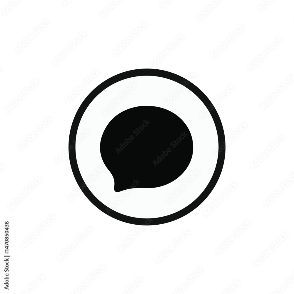 Fototapete speech bubble icon with thin stroke.chat glyph icon. message icon set. speech bubble sign. vector il