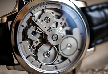close up of a watch on a table