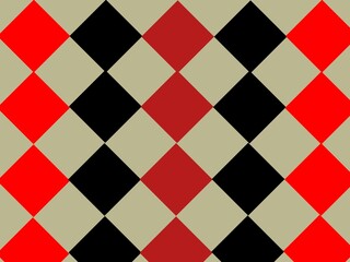 Black and Red Diamond Pattern Illustration 