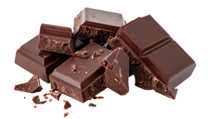 Fresh organic broken chocolate pieces transparent png background Chocolate png 