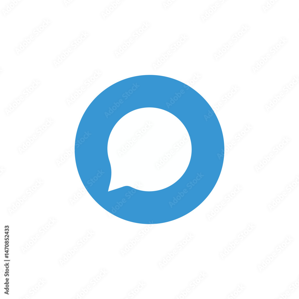 Fototapete speech bubble icon with thin stroke.chat glyph icon. message icon set. speech bubble sign. vector il