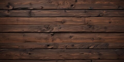Fototapeta premium Dark brown reclaimed wood wall Deep grain, rough texture, rich color , aged wood, dark wood