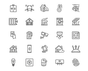 Smart home icons display connected devices