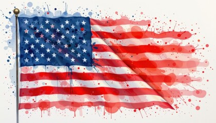 Celebrating independence day with an artistic american flag display united states digital artwork vibrant environment wide view patriotism