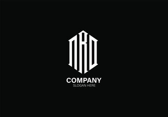 Modern Monogram Logo – Bold White Typography on Black Background for Branding