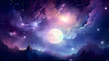 night sky with clouds