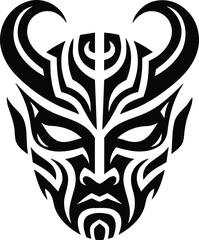 African Ritual Mask Silhouette